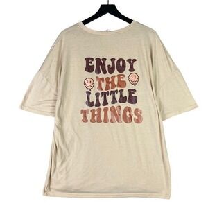 Enjoy the Little Things Shirt Top Inspirational‎ Positive Motivational Trendy XL